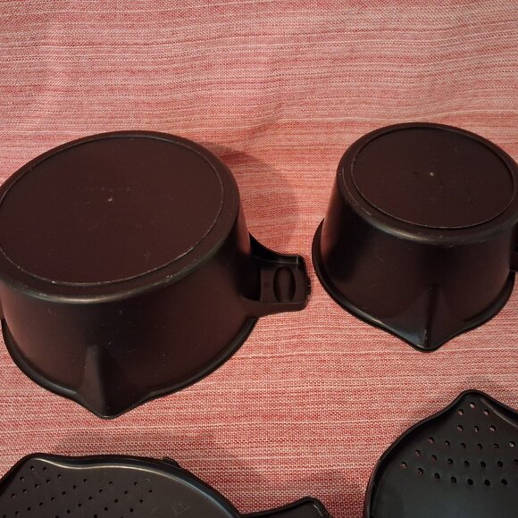 Pampered Chef Micro Steamer Rice Veggie Cooker 1 qt and 2 qt Set Of 2 - Picture 5 of 11